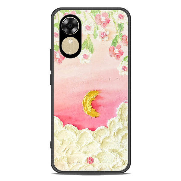 Floral Series Soft Phone Case - Premium Glass Case - Design 7 - Oppo A17k