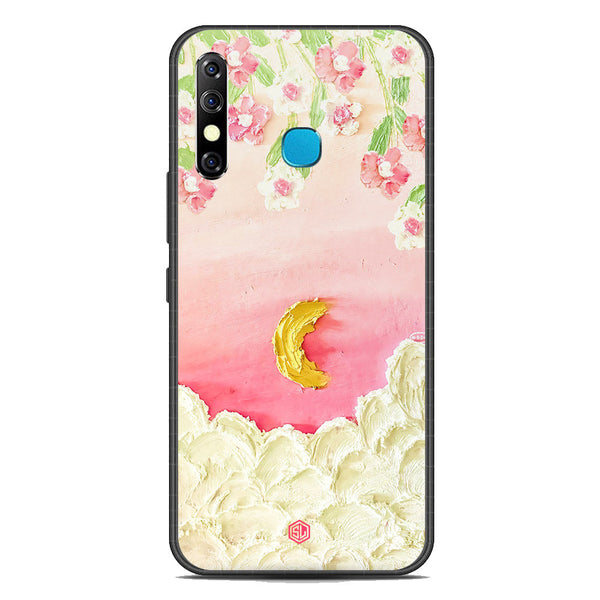 Floral Series Soft Phone Case - Premium Glass Case - Design 7 - Infinix Hot 8