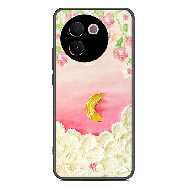 Floral Series Soft Phone Case - Premium Glass Case - Design 7 - Vivo V30e