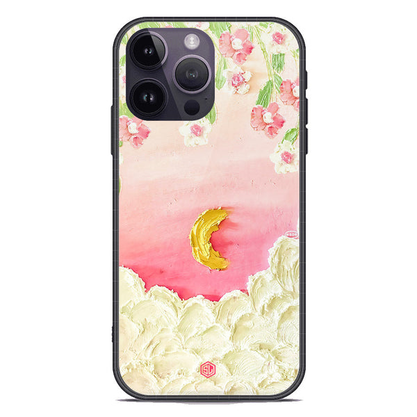 Floral Series Soft Phone Case - Premium Glass Case - Design 7 - iPhone 14 Pro