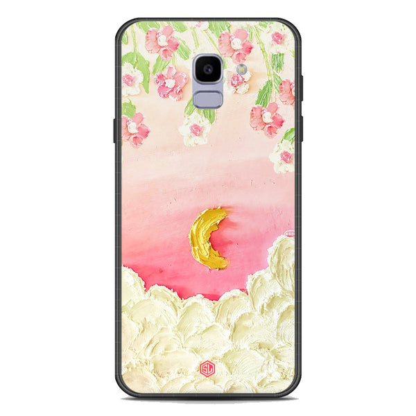 Floral Series Soft Phone Case - Premium Glass Case - Design 7 - Samsung Galaxy J6 2018