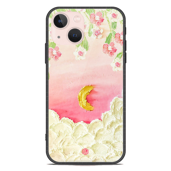 Floral Series Soft Phone Case - Premium Glass Case - Design 7 - iPhone 14 Plus