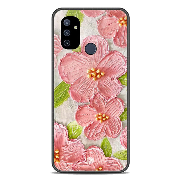 Floral Series Soft Phone Case - Premium Glass Case - Design 9 - OnePlus Nord N100