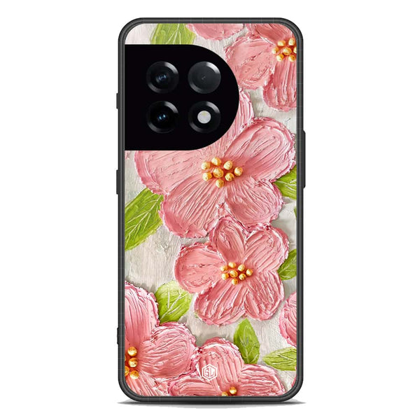 Floral Series Soft Phone Case - Premium Glass Case - Design 9 - OnePlus Ace 2