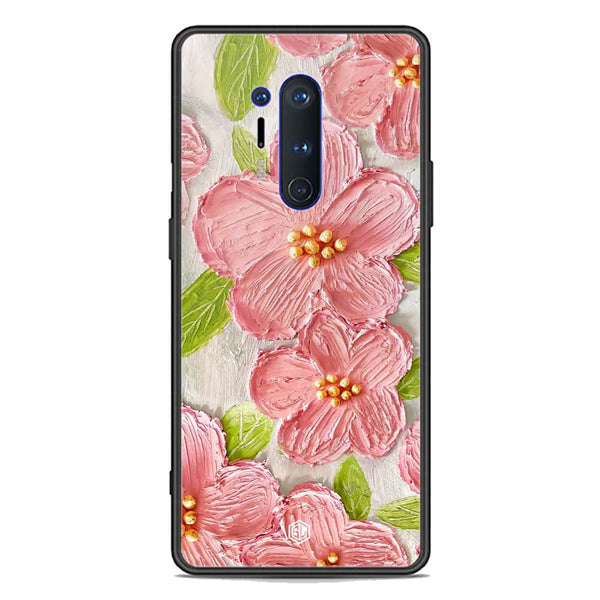 Floral Series Soft Phone Case - Premium Glass Case - Design 9 - OnePlus 8 Pro