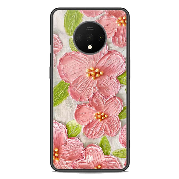 Floral Series Soft Phone Case - Premium Glass Case - Design 9 - OnePlus 7T