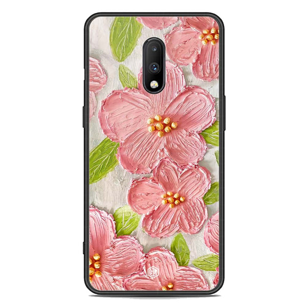 Floral Series Soft Phone Case - Premium Glass Case - Design 9 - OnePlus 7