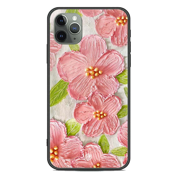 Floral Series Soft Phone Case - Premium Glass Case - Design 9 - iPhone 11 Pro Max