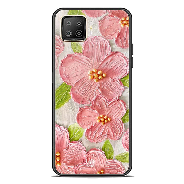 Floral Series Soft Phone Case - Premium Glass Case - Design 9 - Oppo F17 Pro