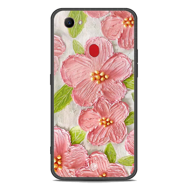 Floral Series Soft Phone Case - Premium Glass Case - Design 9 - Oppo F7