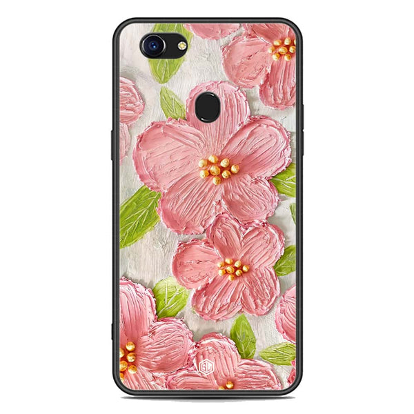 Floral Series Soft Phone Case - Premium Glass Case - Design 9 - Oppo F5