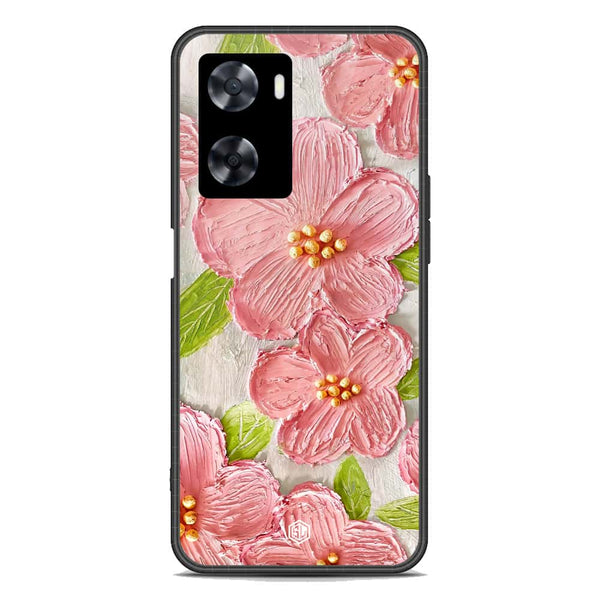 Floral Series Soft Phone Case - Premium Glass Case - Design 9 - Oppo A77s