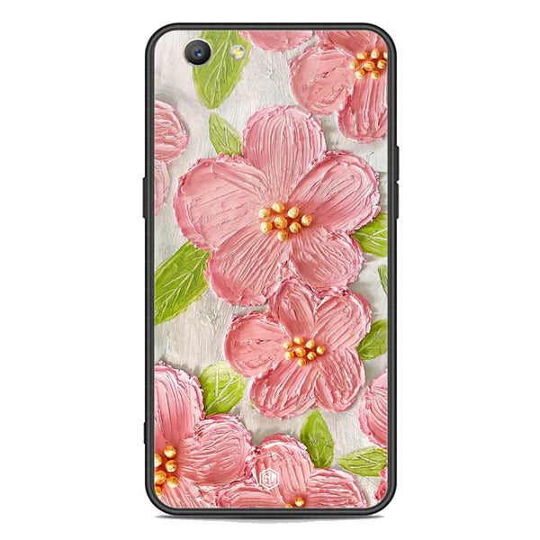 Floral Series Soft Phone Case - Premium Glass Case - Design 9 - Oppo A59