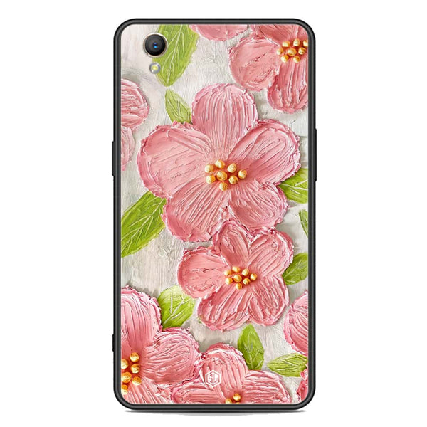 Floral Series Soft Phone Case - Premium Glass Case - Design 9 - Oppo A37