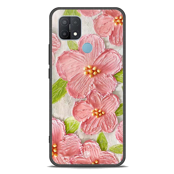 Floral Series Soft Phone Case - Premium Glass Case - Design 9 - Oppo A35