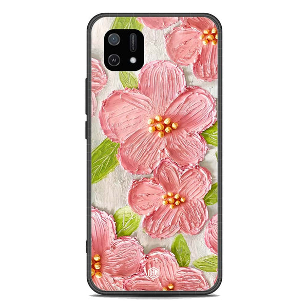 Floral Series Soft Phone Case - Premium Glass Case - Design 9 - Oppo A16K