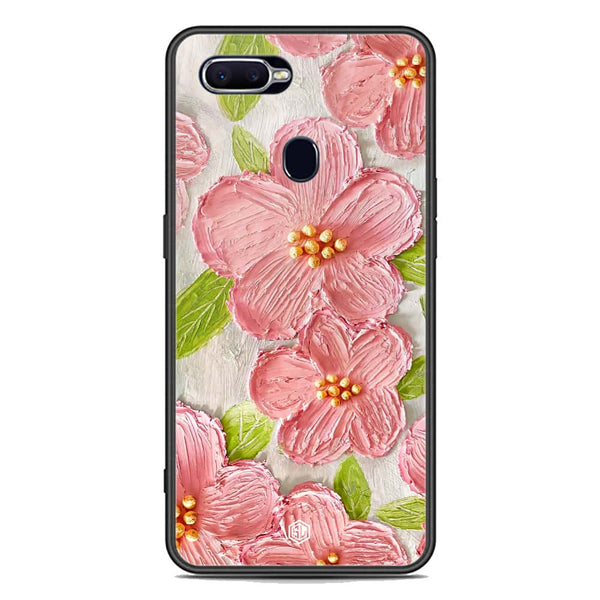 Floral Series Soft Phone Case - Premium Glass Case - Design 9 - Oppo A7x