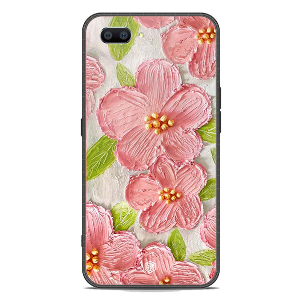 Floral Series Soft Phone Case - Premium Glass Case - Design 9 - Oppo A3s