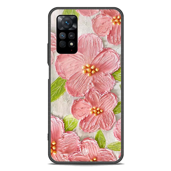 Floral Series Soft Phone Case - Premium Glass Case - Design 9 - Xiaomi Redmi Note 11E Pro