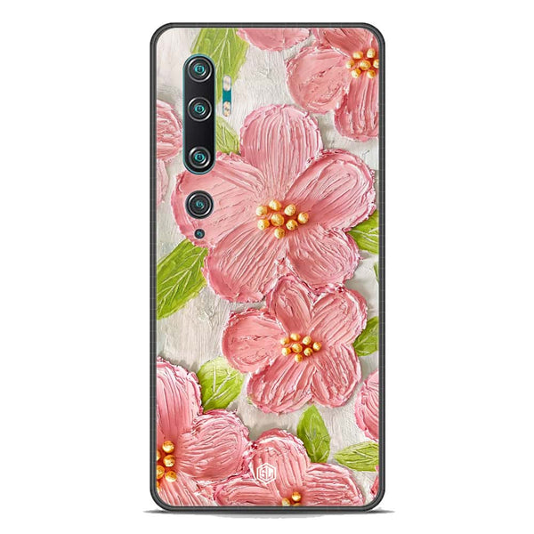 Floral Series Soft Phone Case - Premium Glass Case - Design 9 - Xiaomi Mi Note 10 Pro