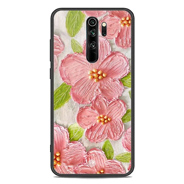 Floral Series Soft Phone Case - Premium Glass Case - Design 9 - Xiaomi Redmi Note 8 Pro