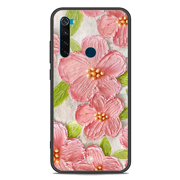 Floral Series Soft Phone Case - Premium Glass Case - Design 9 - Xiaomi Redmi Note 8