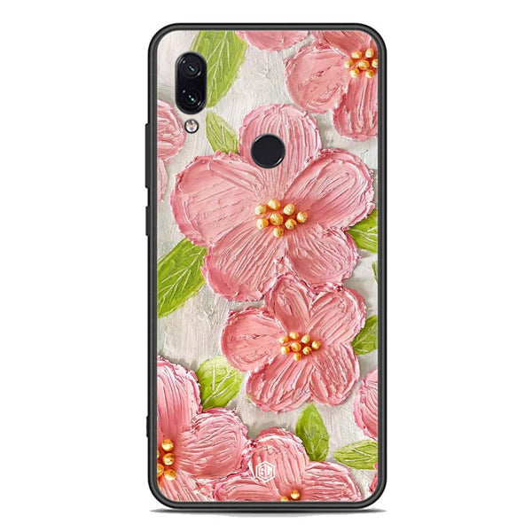 Floral Series Soft Phone Case - Premium Glass Case - Design 9 - Xiaomi Redmi Note 7 Pro