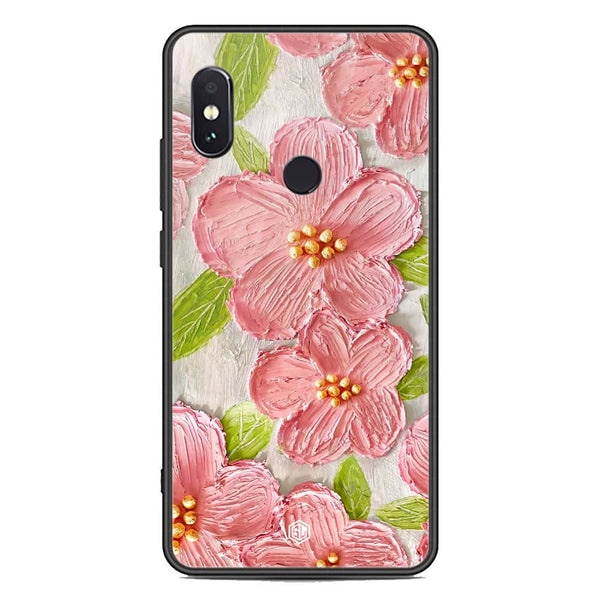 Floral Series Soft Phone Case - Premium Glass Case - Design 9 - Xiaomi Redmi Note 5 Pro