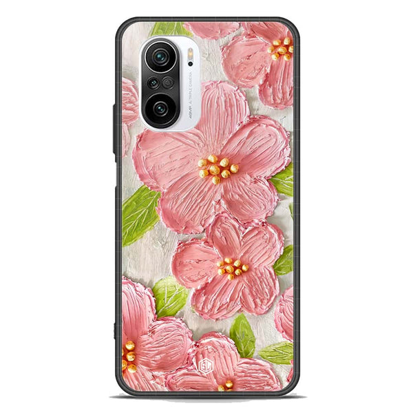 Floral Series Soft Phone Case - Premium Glass Case - Design 9 - Xiaomi Redmi K40 Pro