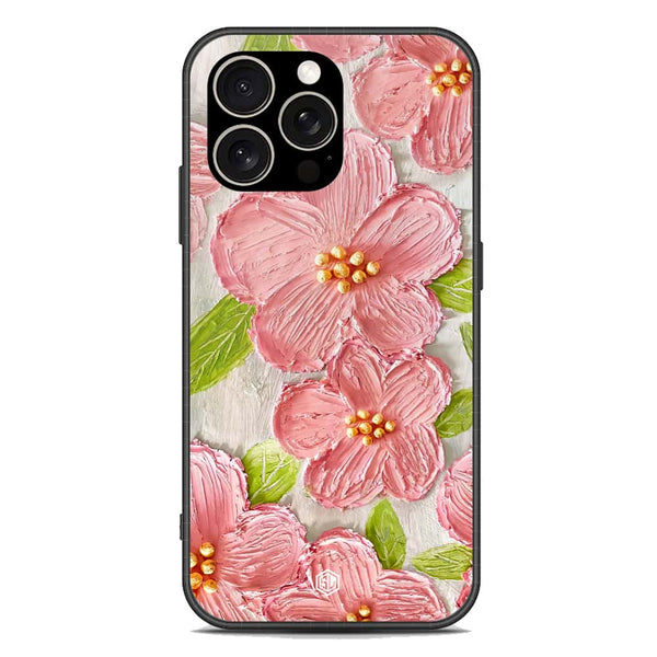 Floral Series Soft Phone Case - Premium Glass Case - Design 9 - iPhone 15 Pro