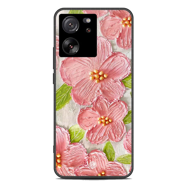 Floral Series Soft Phone Case - Premium Glass Case - Design 9 - Xiaomi 13T