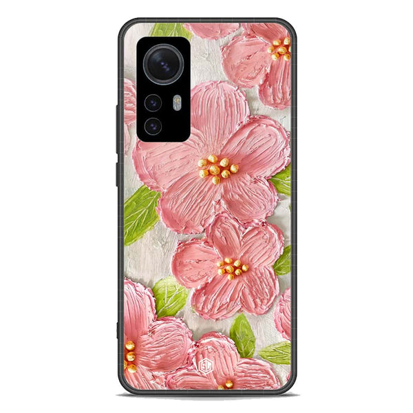 Floral Series Soft Phone Case - Premium Glass Case - Design 9 - Xiaomi 12