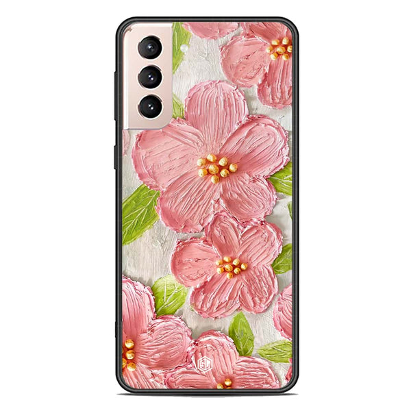 Floral Series Soft Phone Case - Premium Glass Case - Design 9 - Samsung Galaxy S22 Plus 5G