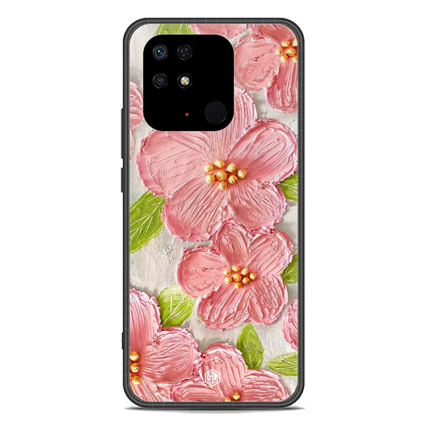 Floral Series Soft Phone Case - Premium Glass Case - Design 9 - Xiaomi Redmi 10C