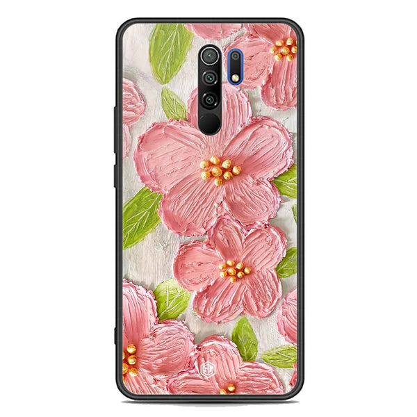 Floral Series Soft Phone Case - Premium Glass Case - Design 9 - Xiaomi Redmi 9 Prime