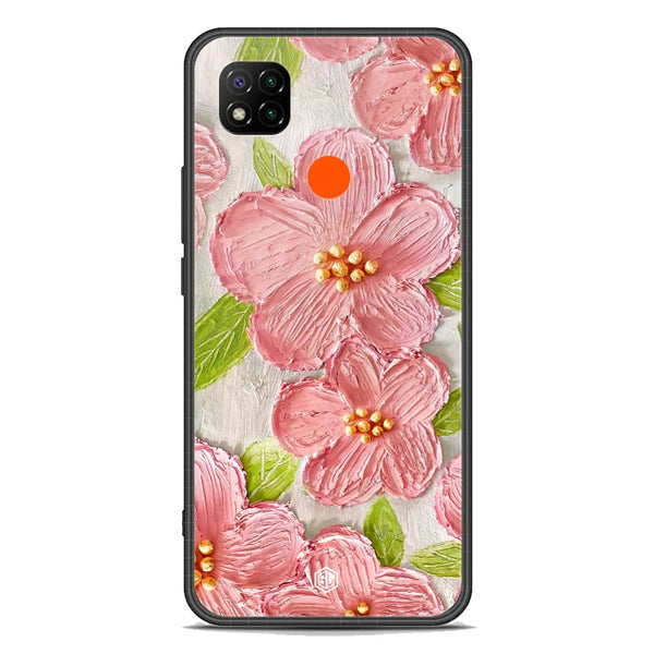 Floral Series Soft Phone Case - Premium Glass Case - Design 9 - Xiaomi Redmi 9C