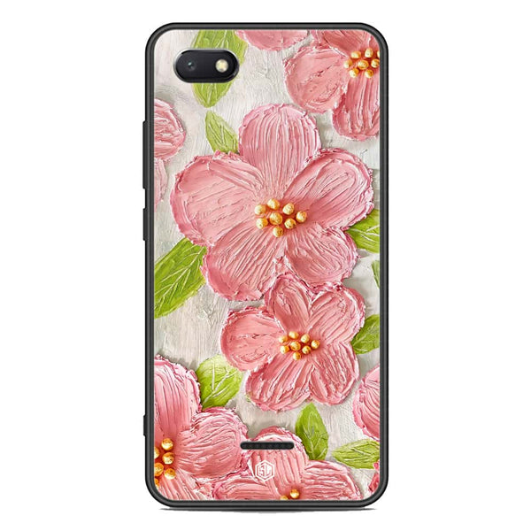 Floral Series Soft Phone Case - Premium Glass Case - Design 9 - Xiaomi Redmi 6A