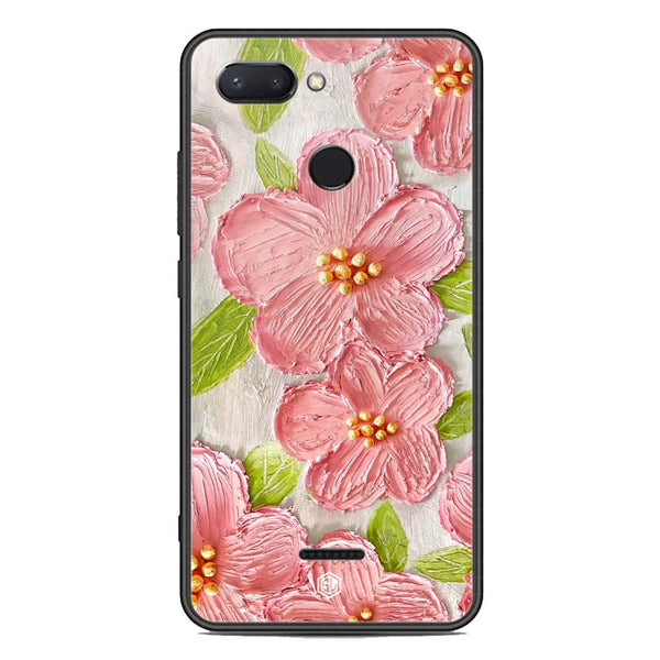 Floral Series Soft Phone Case - Premium Glass Case - Design 9 - Xiaomi Redmi 6