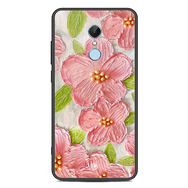 Floral Series Soft Phone Case - Premium Glass Case - Design 9 - Xiaomi Redmi 5