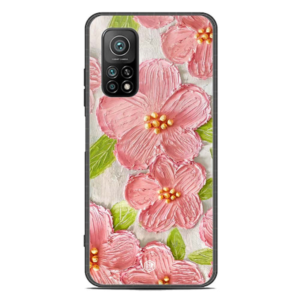 Floral Series Soft Phone Case - Premium Glass Case - Design 9 - Xiaomi Mi 10T