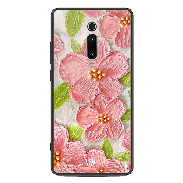 Floral Series Soft Phone Case - Premium Glass Case - Design 9 - Xiaomi Mi 9T Pro