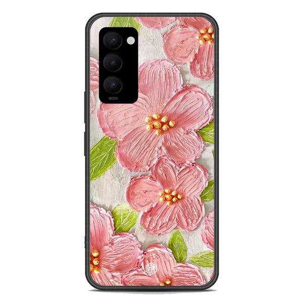 Floral Series Soft Phone Case - Premium Glass Case - Design 9 - Tecno Camon 18P