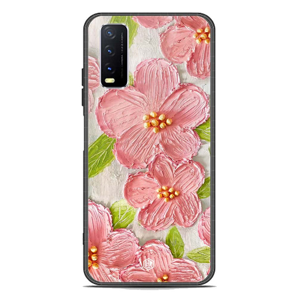 Floral Series Soft Phone Case - Premium Glass Case - Design 9 - Vivo Y20i