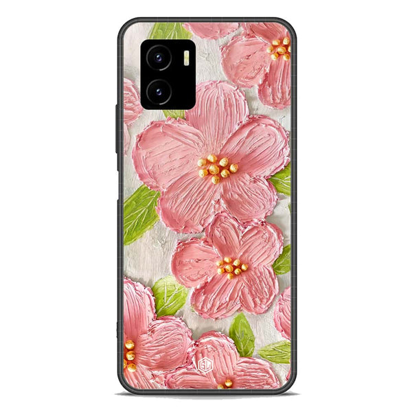 Floral Series Soft Phone Case - Premium Glass Case - Design 9 - Vivo Y01