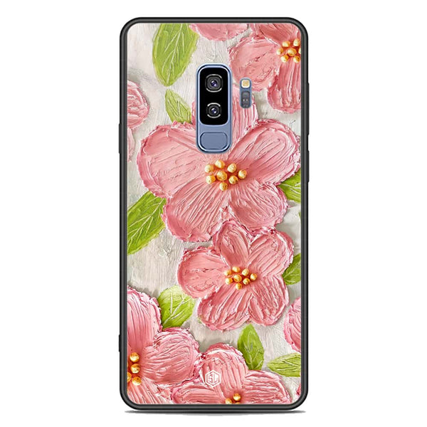 Floral Series Soft Phone Case - Premium Glass Case - Design 9 - Samsung Galaxy S9 Plus