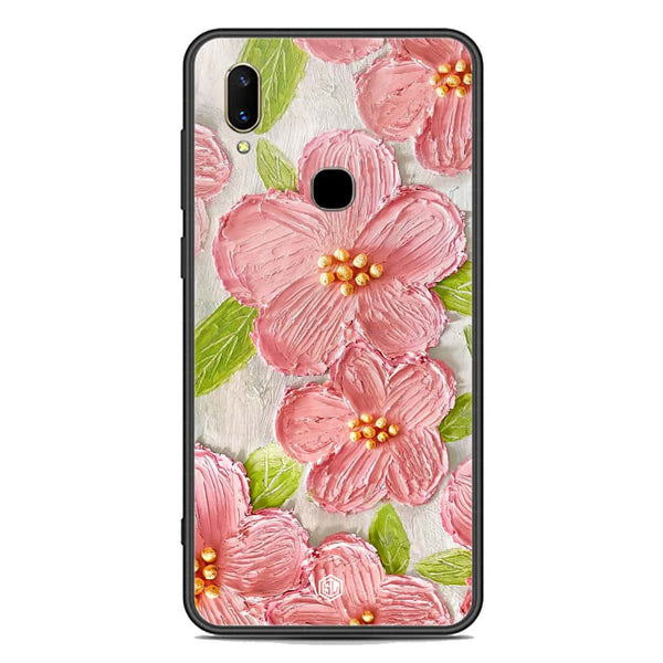 Floral Series Soft Phone Case - Premium Glass Case - Design 9 - Vivo V11