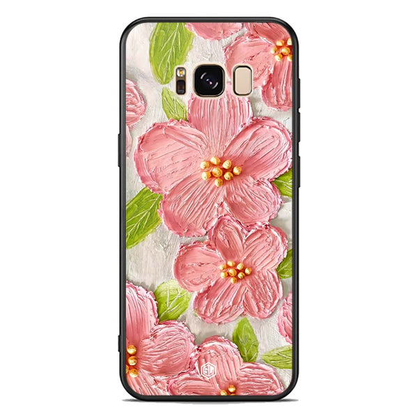 Floral Series Soft Phone Case - Premium Glass Case - Design 9 - Samsung Galaxy S8 Plus