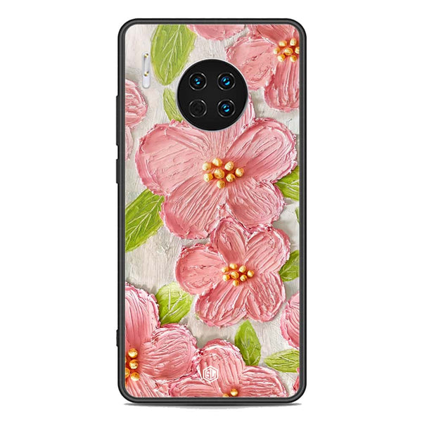 Floral Series Soft Phone Case - Premium Glass Case - Design 9 - Huawei Mate 30