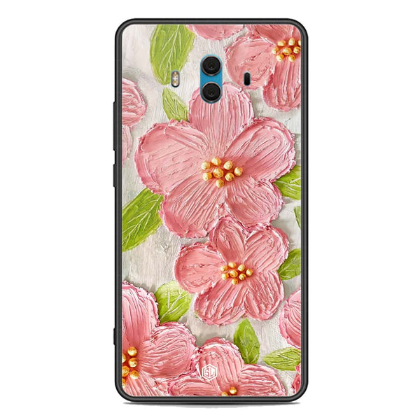 Floral Series Soft Phone Case - Premium Glass Case - Design 9 - Huawei Mate 10