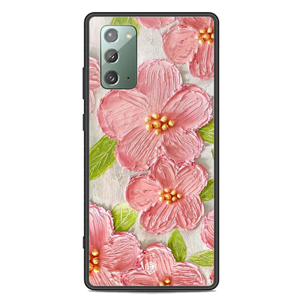 Floral Series Soft Phone Case - Premium Glass Case - Design 9 - Samsung Galaxy Note 20